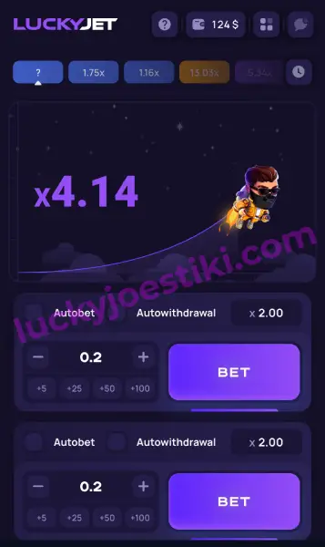 Lucky Jet mobile game